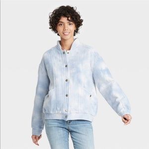 Target Universal Thread blue tie-dye cloth jacket